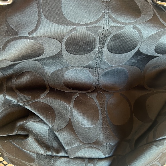COACH Signature C Medium Black Hobo Satchel/Shoulder Bag đź’Ľ - Picture 11 of 16